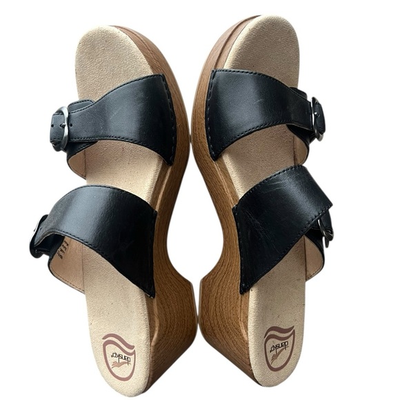 Dansko Sophie Sandals Women's 42 US 11.5-12 Slides Black Leather - 9841022200 - Picture 5 of 8
